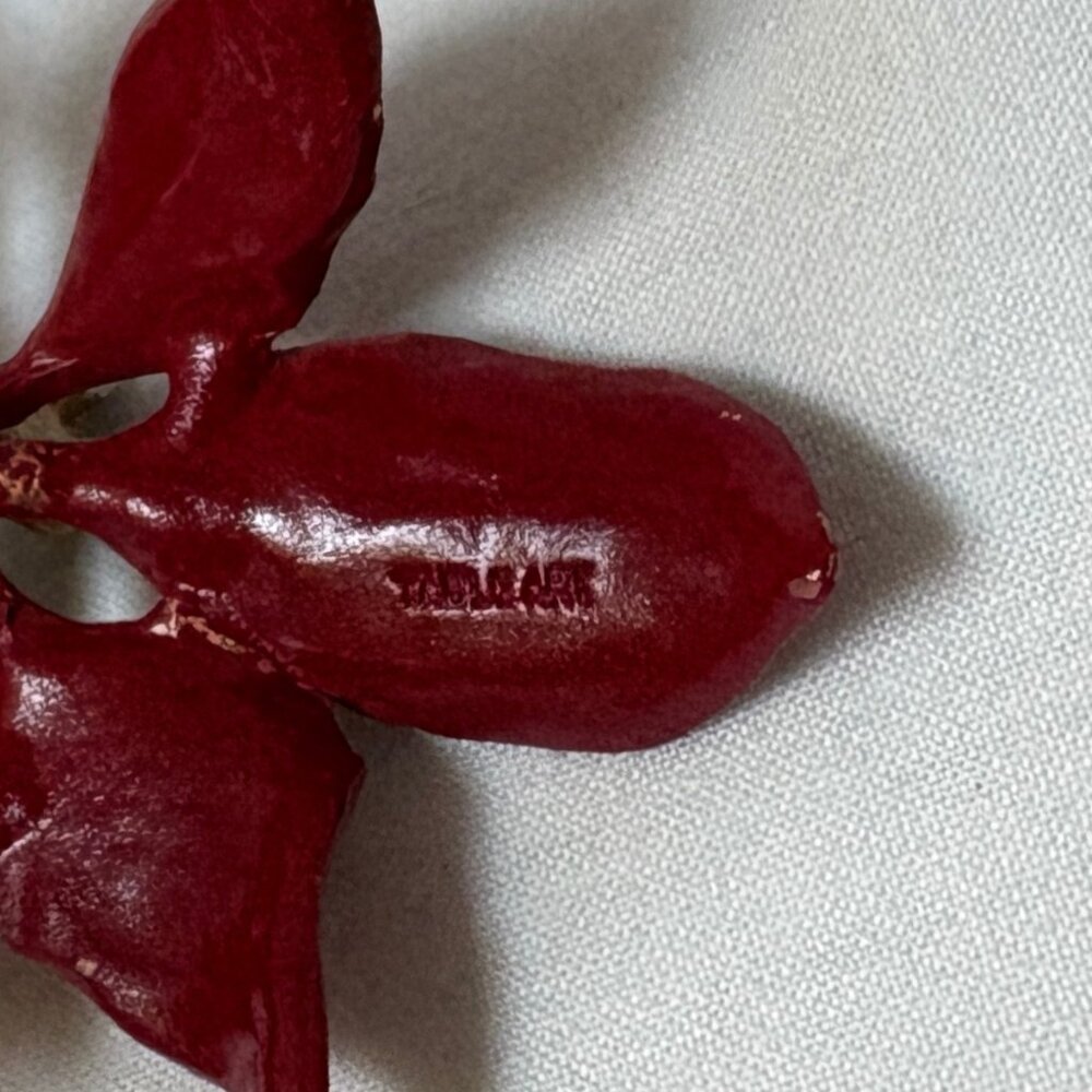 Michael Michaud Table Art Poinsettia Napkin Rings Set of 4 Pewter Holiday Decor - Picture 5 of 6